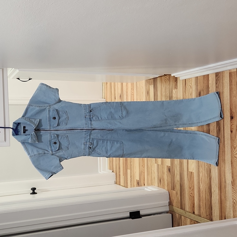 bebe Denim Jumpsuit Size S